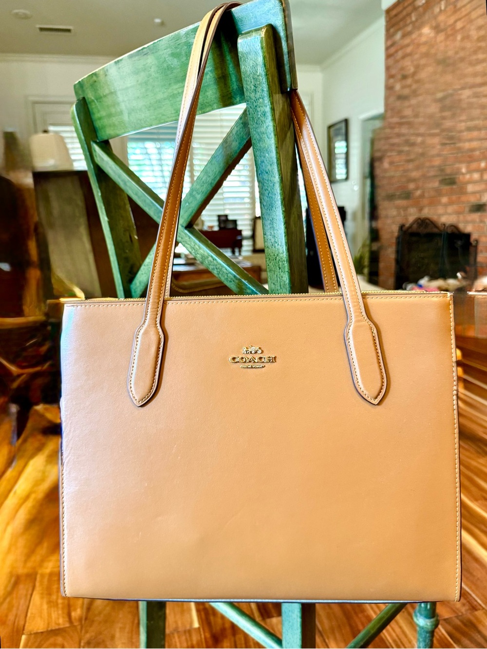 Coach Town Tote Structured Brown Bag
